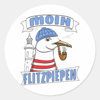 Seagull Moin Flitzpiepen Ronde Sticker
