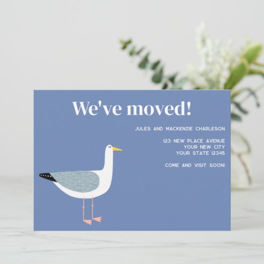 Seagull Moving New Home Aankondiging (Staand voorkant)