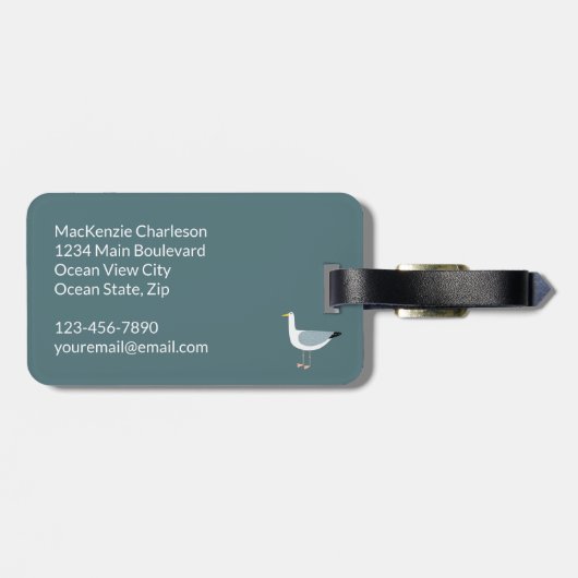 Seagull Nautical Bagagelabel (Achterkant horizontaal)
