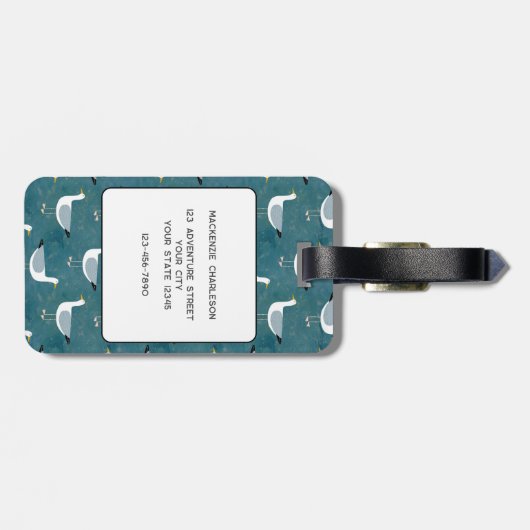 Seagull Nautical Bagagelabel (Achterkant horizontaal)