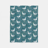 Seagull Nautical Fleece Deken (Voorkant)