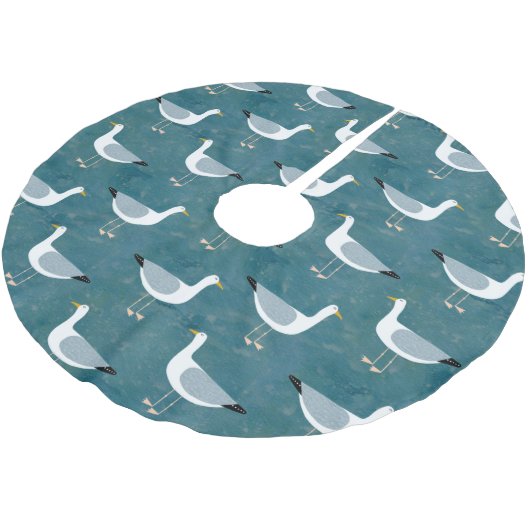 Seagull Nautical Kerstboom Rok (Gekanteld)
