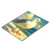 Seagull Notebook | Coastal Beach Bird Art Journal Notitieboek (Linkerzijde)