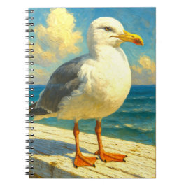 Seagull Notebook | Coastal Beach Bird Art Journal Notitieboek