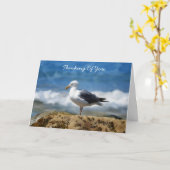 Seagull Ocean Calm Beach Denken aan je Kaart (Gele Bloem)