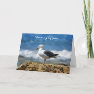 Seagull Ocean Calm Beach Denken aan je Kaart