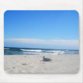 Seagull op Beach Jersey Shore Ocean Muismat (Voorkant)