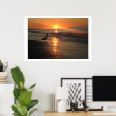 Seagull op Sunrise Poster (Thuiskantoor)