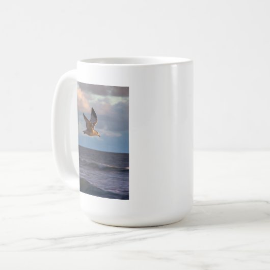 Seagull op Sunset Koffiemok (Voorkant links)