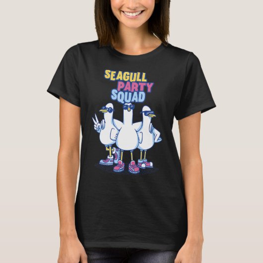 Seagull Party Squad Dansen Team Seagull Gull Squ T-shirt (Voorkant)