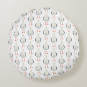 Seagull Pattern Rond Kussen (Achterkant)