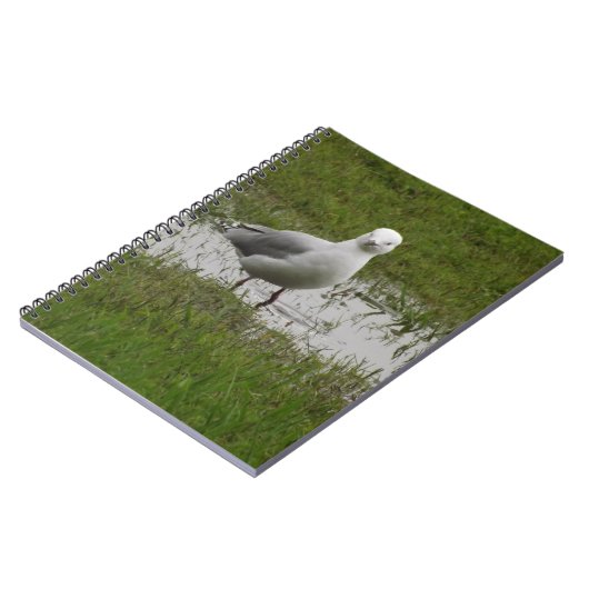 Seagull Permanent in een puddle Notitieboek (Linkerzijde)