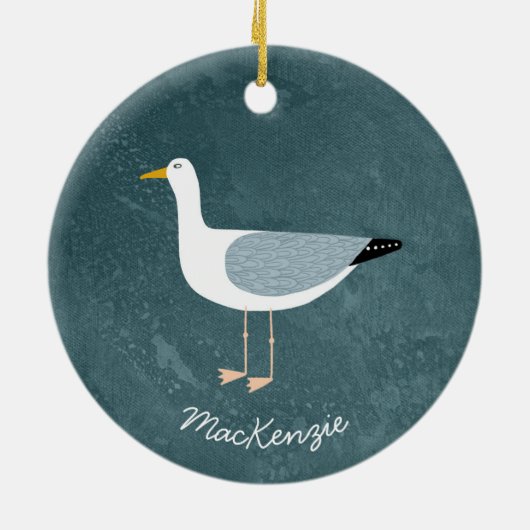 Seagull Personalized Keramisch Ornament (Achterkant)