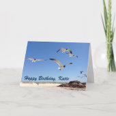 Seagull Photography Beauful Beach Happy Birthday Kaart (Voorkant)