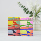 Seagull Pop Art Briefkaart (Staand voorkant)