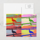 Seagull Pop Art Briefkaart (Voorkant / Achterkant)