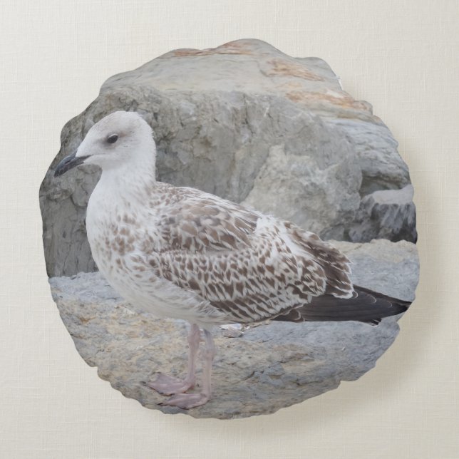 Seagull Round Pillow Rond Kussen (Achterkant)