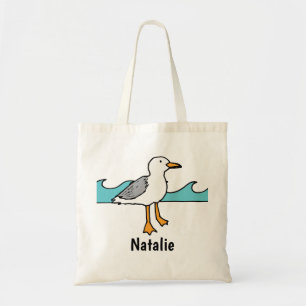 Seagull Seaside vakantie familie bijpassende reis Tote Bag