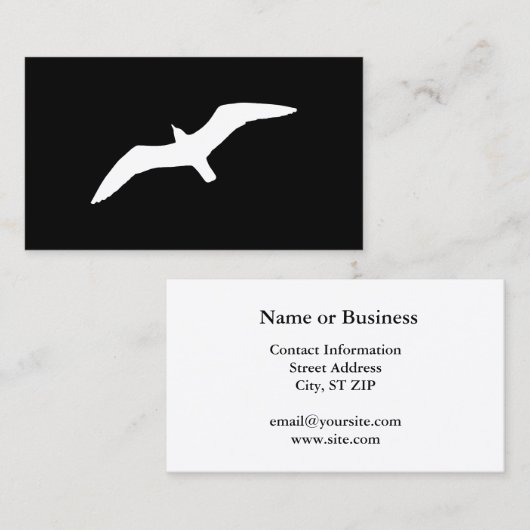 Seagull Shape Visitekaartje (Voorkant / Achterkant)