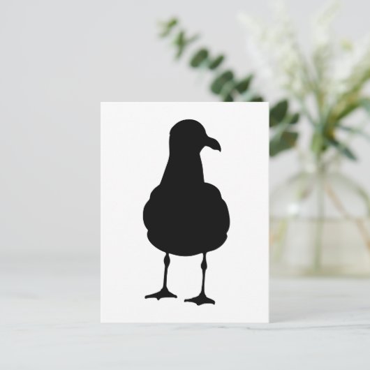 Seagull Silhouette Briefkaart (Staand voorkant)
