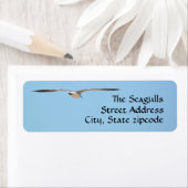 Seagull Silhouette Flying Sky Blue Etiket (Insitu)