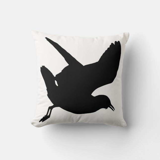 Seagull Silhouette Kussen (Voorkant)