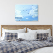 Seagull Sky Canvas Afdruk (Insitu (Slaapkamer))