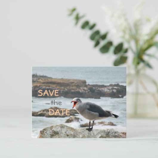 Seagull Sla de datum op Aankondigingskaart (Staand voorkant)