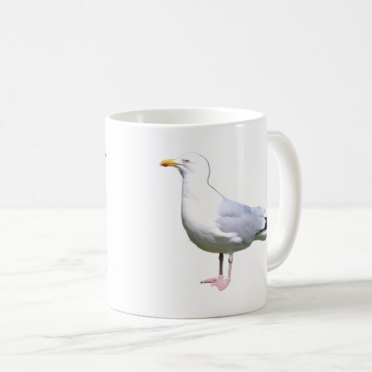 Seagull Standing Tekst toevoegen Mok (Voorkant rechts)