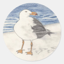 SEAGULL-sticker (rond)