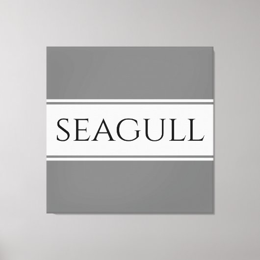 SEAGULL Stijlvolle moderne grijze witte racestrepe Canvas Afdruk (Voorkant)