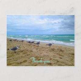 Seagull strand bedankt briefkaart