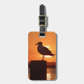 Seagull Sunset Bagagelabel (Voorkant verticaal)