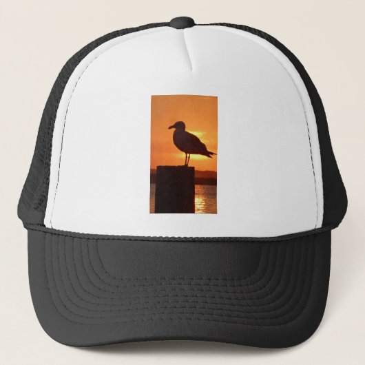 Seagull Sunset Trucker Pet (Voorkant)