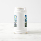 Seagull Van Gogh Style Beach gepersonaliseerd Bierpul (Center)