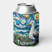 Seagull Van Gogh Style Beach gepersonaliseerd Blikjeskoeler (Blikje Achterkant)