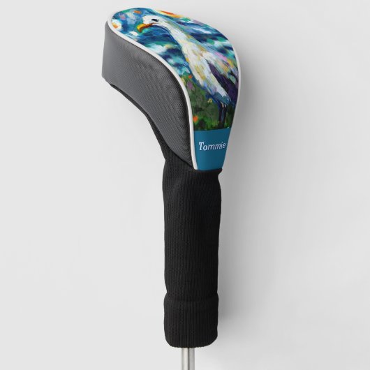Seagull Van Gogh Style Beach gepersonaliseerd Golfheadcover (Schuin)
