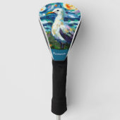 Seagull Van Gogh Style Beach gepersonaliseerd Golfheadcover (Voorkant)
