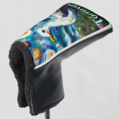 Seagull Van Gogh Style Beach gepersonaliseerd Golfheadcover (3/4 voorkant)