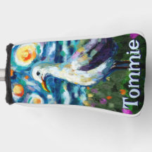 Seagull Van Gogh Style Beach gepersonaliseerd