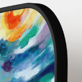 Seagull Van Gogh Style Beach gepersonaliseerd Pickleball Paddle (Links Detail)