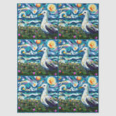 Seagull Van Gogh Style Beach Sky Decoupage Tissuepapier (Voorkant)