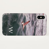 SEAGULL VLIEGT OVER DE WAVEMONOGRAM Case-Mate iPhone CASE (Achterkant (horizontaal))