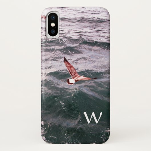 SEAGULL VLIEGT OVER DE WAVEMONOGRAM Case-Mate iPhone CASE (Achterkant)