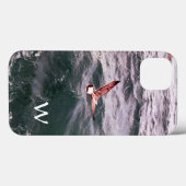 SEAGULL VLIEGT OVER DE WAVEMONOGRAM Case-Mate iPhone CASE (Achterkant (horizontaal))