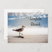 Seagull Walking op Virginia Beach Briefkaart (Voorkant / Achterkant)