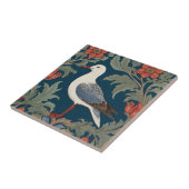 Seagull William Morris stijl Links Zee Marine Bird Tegeltje (Zijkant)