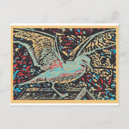 Seagull Woodcut Briefkaart
