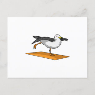 Seagull Yoga Meditation Fitness Briefkaart