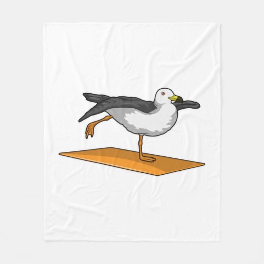Seagull Yoga Meditation Fitness Fleece Deken (Voorkant)